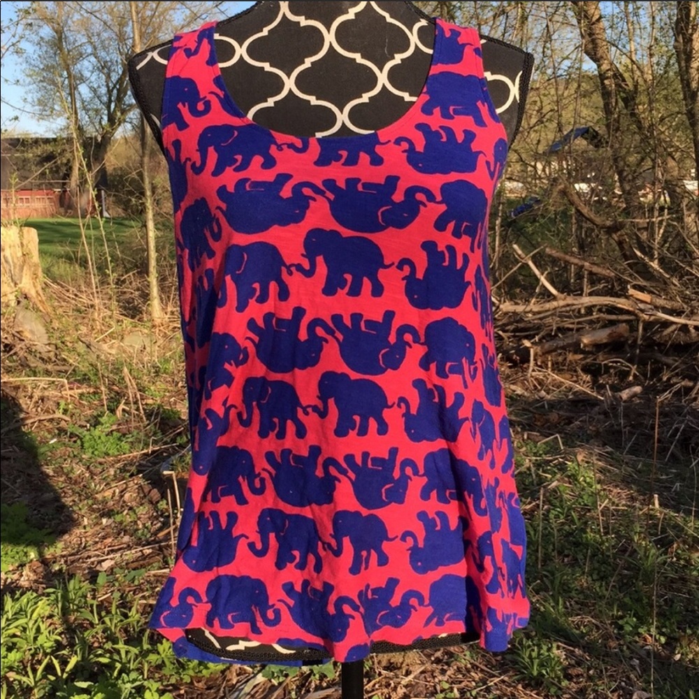 Lilly Pulitzer tusk in sun tank top size small